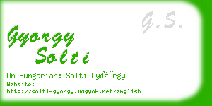 gyorgy solti business card